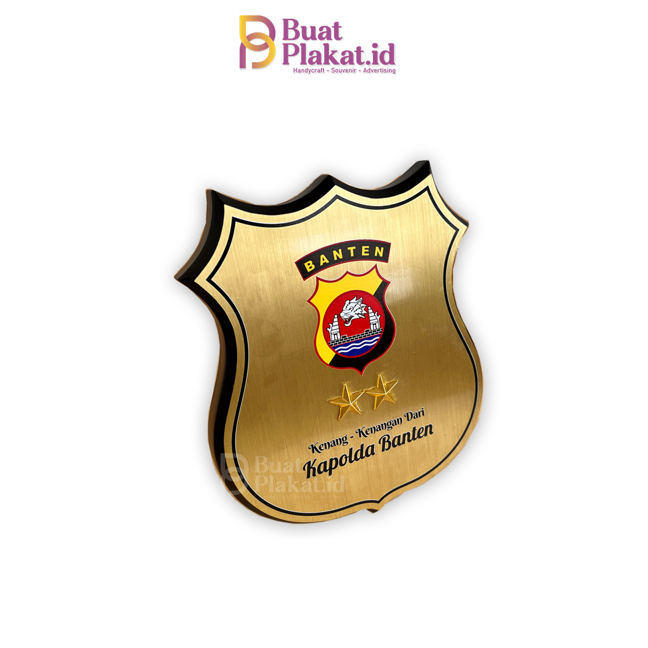 Plakat Kayu Kenang-Kenangan Dari Kapolda Banten