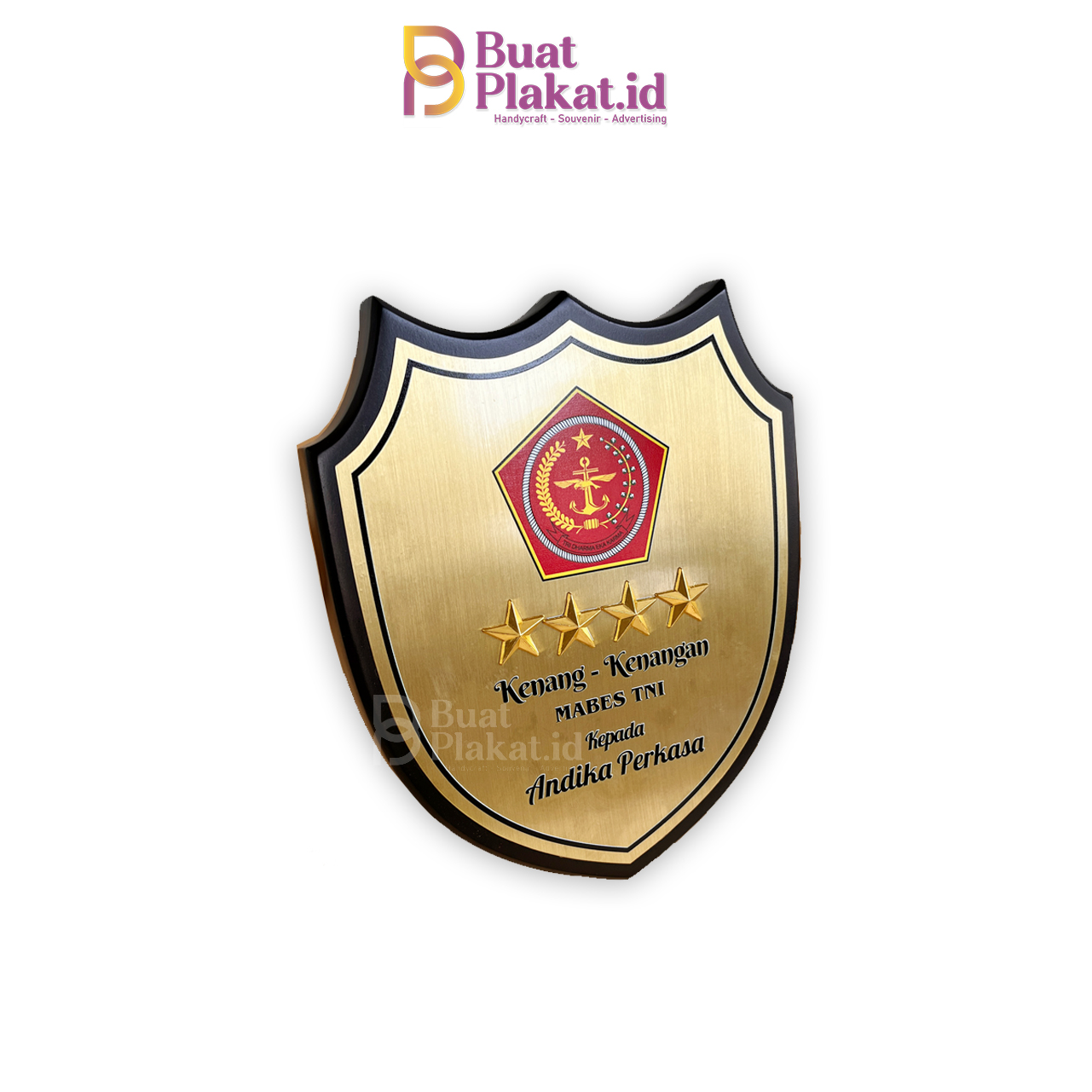 Plakat Kayu Kenang-Kenangan Dari Mabes TNI